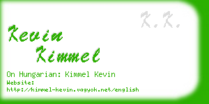 kevin kimmel business card